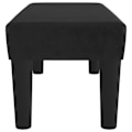 Miniatyrbillede 3 af 5: Banc bout de lit design klassisk 70 x 30 x 30 cm i sort velour og MDF DEC024682 Svart