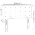 Miniatyrbillede 5 af 5: Hovedgærde til sengs sengelayout soveværelse møbel med LED 80 x 5 x 78/88 cm mørkegrå stof TDL0201037 Grå