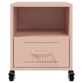 Pikkukuva 2 / 6: 2 kpl pyörällisiä yöpöytiä, joissa on laatikko ja avoin lokero 36 x 39 x 43,5 cm ruusukulta DEC035627 Rosa