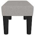Miniatyrbillede 3 af 5: Bænk til fodenden af sengen design klassisk 70 x 30 x 30 cm i gråt stof DEC024672 Grå