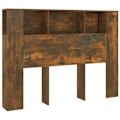 Miniatyrbillede 1 af 5: Hovedgærde - MDF - 140 cm - Brun - Indbygget opbevaring - Moderne stil kastanj