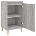 Pikkukuva 3 / 6: Yöpöytä, jossa on ovi ja lokero 40 x 35 x 70 cm harmaata teknologia-aluetta DEC034637 kastanj