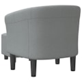 Miniatyrbillede 4 af 6: Moderne design loungestol med komfortabel sæde og fodstøtte i lys grå stof DEC026420 Grå