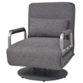 Miniatyrbillede 2 af 6: Design og moderne drejelig lounge sæde, sovesofa i mørkegrå stof DEC028662 Grå