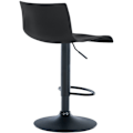 Miniatyrbillede 5 af 6: Barstol x1 i enkelt design med fodstøtte i sort plastik, ben i sort metal 10_0004551 Metall