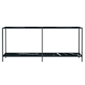 Miniatyrbillede 2 af 6: Konsolbord, praktisk til en organiseret entre 180 x 35 x 75,5 cm, hærdet glas og sort stål DEC032128 Svart