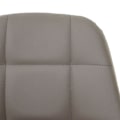 Miniatyrbillede 5 af 5: Stol til spisestue x1 drejelig retro design PVC grå taupe med krom ben 04_0002193 Grå