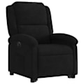 Miniatyrbillede 1 af 6: Fauteuil relax TV med elektrisk løftfunktion meget komfortabel i sort velour DEC028513 Svart