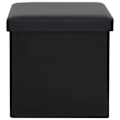 Miniatyrbillede 4 af 6: Tabouret sidde opbevaringspuf i sort PVC DEC026352 Svart