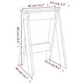 Miniatyrbillede 6 af 6: Taburet sidde køkkendesign enkel 40 x 40 x 60 cm hvid fyrretræ DEC026404 Vit