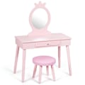 Pikkukuva 1 / 5: Lasten hiustenkuivaaja - Décoshop26 - Malli 3 - Vaaleanpunainen - MDF ja mänty - 1 laatikko Rosa