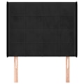 Miniatyrbillede 2 af 6: Hovedgavl - Ikke specificeret - 103x16x118/128 cm - Sort velour - Klassisk - Tidless Svart