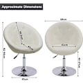 Miniatyrbillede 2 af 4: Æg Formet Puffet Design Syntetisk PU Kontorstol Hvid