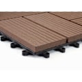 Pikkukuva 6 / 6: WPC-lattia-laatat parvekkeelle terassille puun näköiset 11 kappaletta 30x30cm 1m² tiilimuoto teak-värissä kahvi 04_0005442 kastanj
