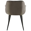 Miniatyrbillede 5 af 6: Spisestol x1 design og moderne, sæde i antracitvelour og ben i sort metal 10_0001495 Metall