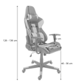 Miniatyrbillede 3 af 4: Kontorstol gamer med hjul og vippefunktion i sort syntetisk materiale