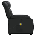 Miniatyrbillede 6 af 6: TV afslapningsstol med massagefunktion, justerbar, 6 punktmassage i sort PVC DEC027038 Svart