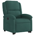 Miniatyrbillede 1 af 6: Fauteuil relax TV med elektrisk løftefunktion, meget komfortabel i mørkegrønt velour DEC028612 Guld