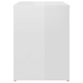Miniatyrbillede 3 af 4: Nattbord lille sidebord 40 x 30 x 40 cm hvidt ingeniørtræ blank DEC033448 Vit
