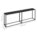 Miniatyrbillede 5 af 5: Bordkonsolbord 220 x 35 x 75,5 cm hærdet glas og sort stål DEC032138 Svart