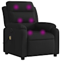 Miniatyrbillede 2 af 6: TV lænestol med massagefunktion, justerbar, 6 massagesystemer i sort stof DEC027063 Svart