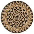 Pikkukuva 1 / 4: Matto - Jute - 150 - Musta painatus - Suorakaide - Luonnollinen Svart