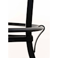 Miniatyrbillede 6 af 6: Industriel design barstol med justerbar højde i sort metal og sæde i hvid PVC 10_0005360 Vit