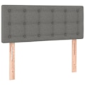 Miniatyrbillede 2 af 5: Hovedgærde til seng til soveværelse møbel med LED 100 x 5 x 78/88 cm mørkegrå stof TDL0201197 Grå