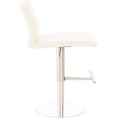 Miniatyrbild 2 av 5: "Barstol x1 justerbar i højde og roterende 360° rund metalplatform sæde i PVC creme 10_0004562" Grädde