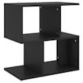 Miniatyrbillede 1 af 4: Natbord lille sidebord med hylder 50 x 30 x 51,5 cm sort ingeniørtræ DEC034495 kastanj