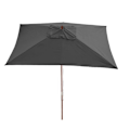 Miniatyrbillede 1 af 4: Havemøbelparasol 2 x 3 m, højdejusterbar, polyester/træ, 6 kg, antracitgrå