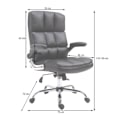 Miniatyrbillede 4 af 4: Drejebar kontorstol med højdejustering i lysebrunt stof, ergonomisk form