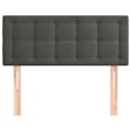 Miniatyrbillede 2 af 4: Hovedgærde - Klassisk - 80x5x78/88 cm - Mørkegrå fløjl - Elegant design - Stabile træben Mörkgrå