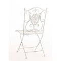 Miniatyrbillede 4 af 6: Bænk til have balkon terrasse design rustik sammenklappelig i hvidmetallisk slidte 10_0003033 Vit