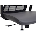 Miniatyrbillede 2 af 6: Ergonomisk drejebor stol med armlæn i gråt mesh stof 04_0001885 Grå