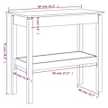 Miniatyrbild 5 av 5: Praktiskt konsolbord med hyllor för en organiserad hall 80 x 40 x 75 cm i solid furu vit DEC031720 Vit