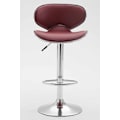Miniatyrbild 3 av 3: Barstol - Ej specificerad - Justerbar - Syntetläder - Set om 2 - Modern design Bordeaux