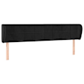Miniatyrbillede 1 af 6: Hovedgærde - Ikke specificeret - 203x23x78/88 cm - Sort velour - Klassisk stil - Elegante ører Svart