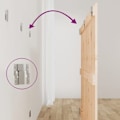 Miniatyrbillede 4 af 4: Sengegavl tilbehør til soveværelse vægmonteret møbel stil pallet 127,5 x 3 x 90 massiv fyrretræ