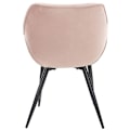 Miniatyrbillede 3 af 4: Sæde til frisørsalon, kontor, polstret, komfortabelt og moderne, pink velour med vattering.