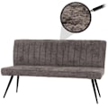 Pikkukuva 2 / 6: Ruokasalin sohva pehmustetulla harmaa ruskea chenille-kankaalla ja metallilla 160 cm 04_0005860 Grå