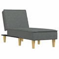 Miniatyrbillede 1 af 6: Meridienne chaise longue til indendørs tre positioner konvertible i mørkegrå stof DEC026184 Grå