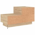 Pikkukuva 6 / 6: Yöpyörylö, jossa on LED-valot ja laatikot, 70 x 36 x 40,5 cm, puun tekniikka, tammen väri DEC033188 kastanj