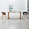 Miniatyrbillede 4 af 6: Spisestol - Design - Bøgetræ - Grå stof - 1 plads - Indendørs Grå