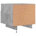 Pikkukuva 6 / 6: Yöpöytä LED-valoilla ja laatikolla 40 x 39 x 37 cm harmaata insinööripuumateriaalia DEC033190 kastanj