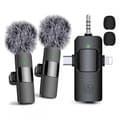 3 i 1 Trådlösa Lavalier Mikrofoner för iPhone, Android, Kamera, USB-C Mikrofon, Mini Mikrofon