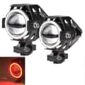 Motorcykelstrålkastare för U7 125W LED med spot- och helljus 2pcs red light