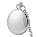 Miniatyrbillede 2 af 8: Klassisk quartz analog glat lommeur halskæde vedhæng med kæde sølv
