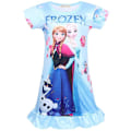 Pikkukuva 1 / 2: Lasten Frozen Prinsessamekko Elsa Anna Kesäyöpaita Yöpuku Vaaleansini{HH} Light Blue 7-8 Years