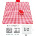 Miniatyrbild 4 av 6: Picknickfilt för utomhusbruk, XL Vikbar Sandstrandmatta, Extra Stor 203x203cm för Strandcamping Vandring Resor Familjekonserter P red